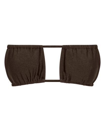 Sophia Chocolate String Bikini Top for Beach Days