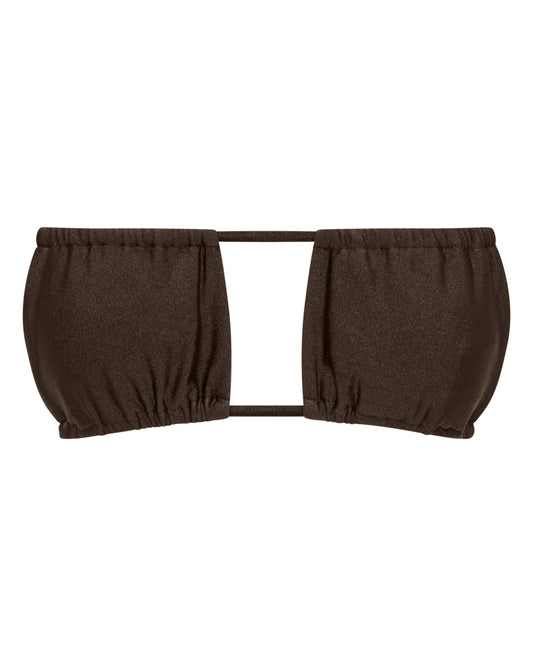 Sophia Chocolate String Bikini Top for Beach Days