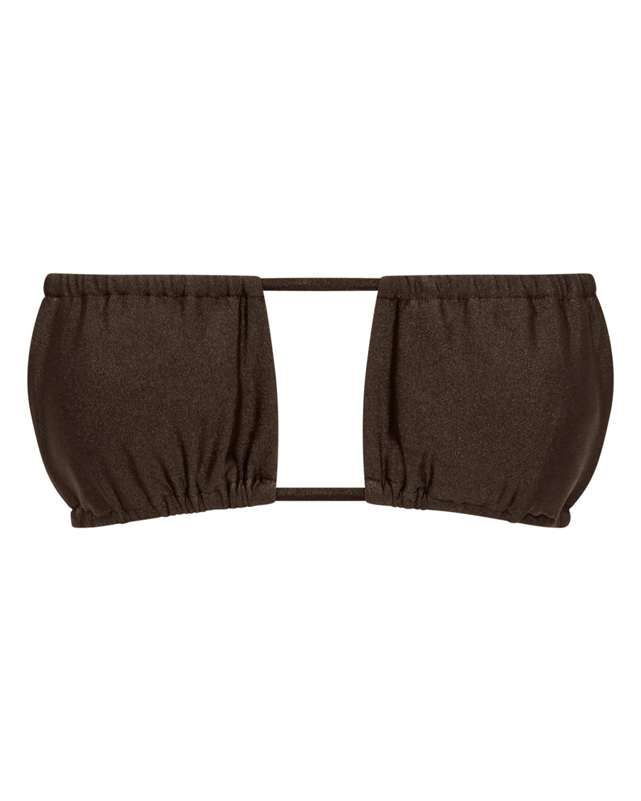 Sophia Chocolate String Bikini Top for Beach Days