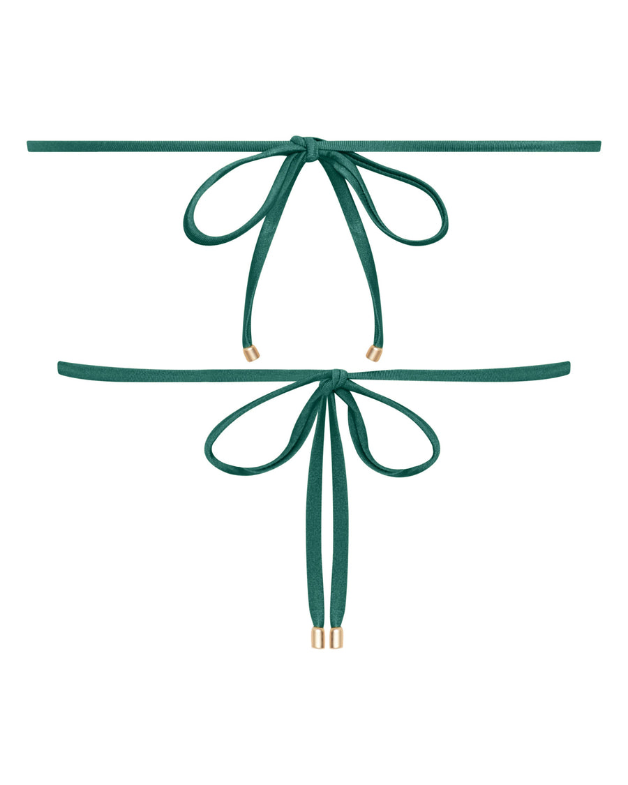 Chloe Ivy Green String Bikini Top