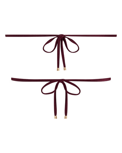 Chloe Merlot String Bikini Top for Summer Beach Days