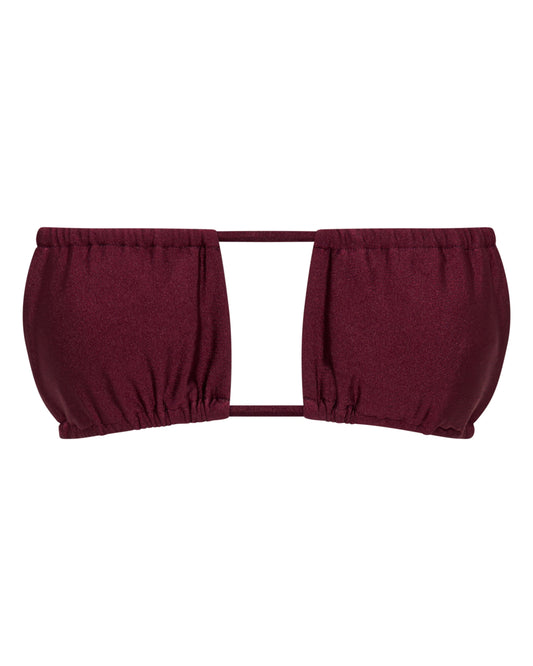 Chloe Merlot String Bikini Top for Summer Beach Days
