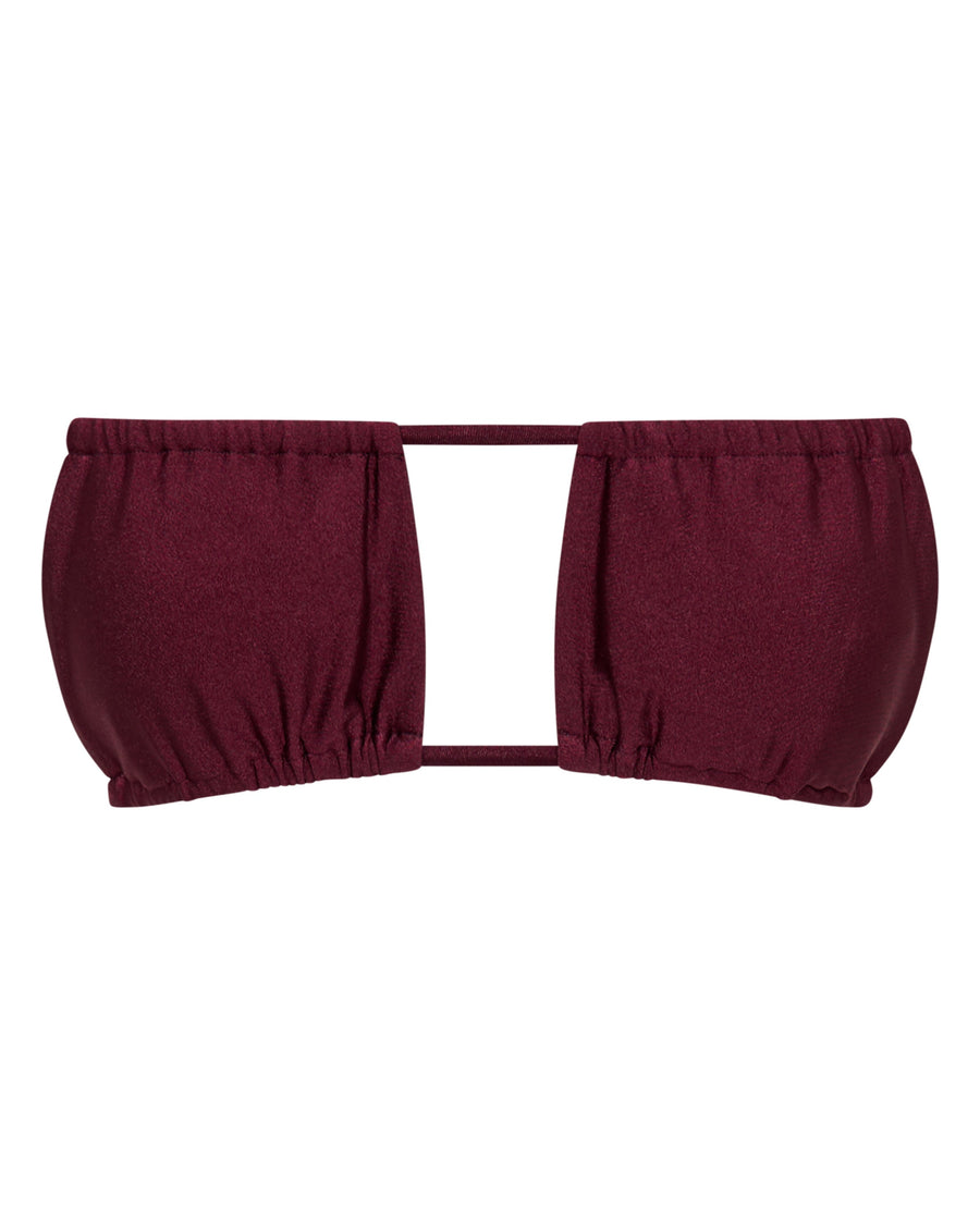 Chloe Merlot String Bikini Top for Summer Beach Days