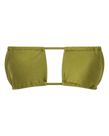 Chloe Olive Green String Bikini Top for Beach Days