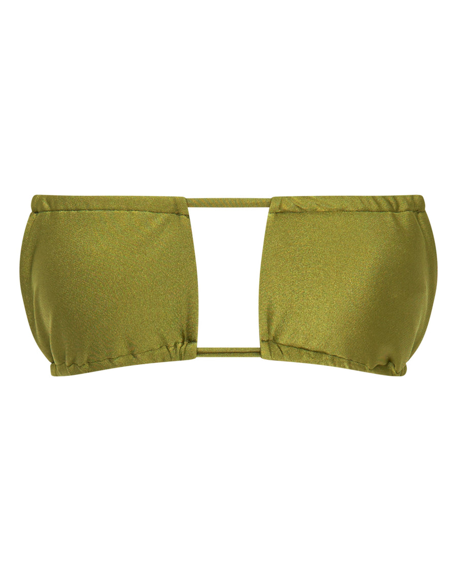 Chloe Olive Green String Bikini Top for Beach Days