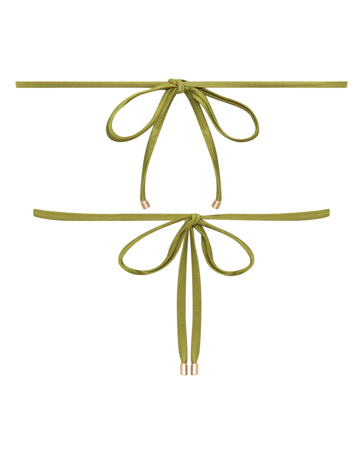 Chloe Olive Green String Bikini Top for Beach Days