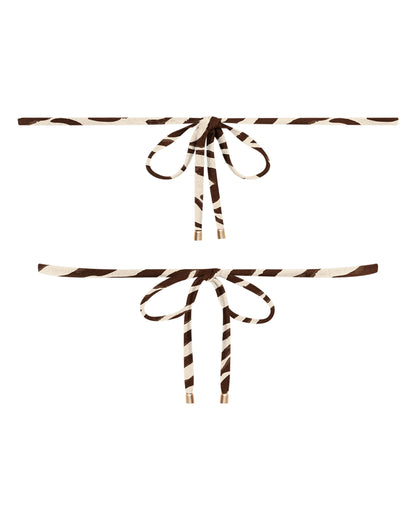 Emily Tiger Print String Bikini Top