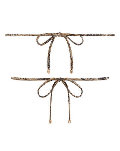 Chloe Viper Print String Bikini Top