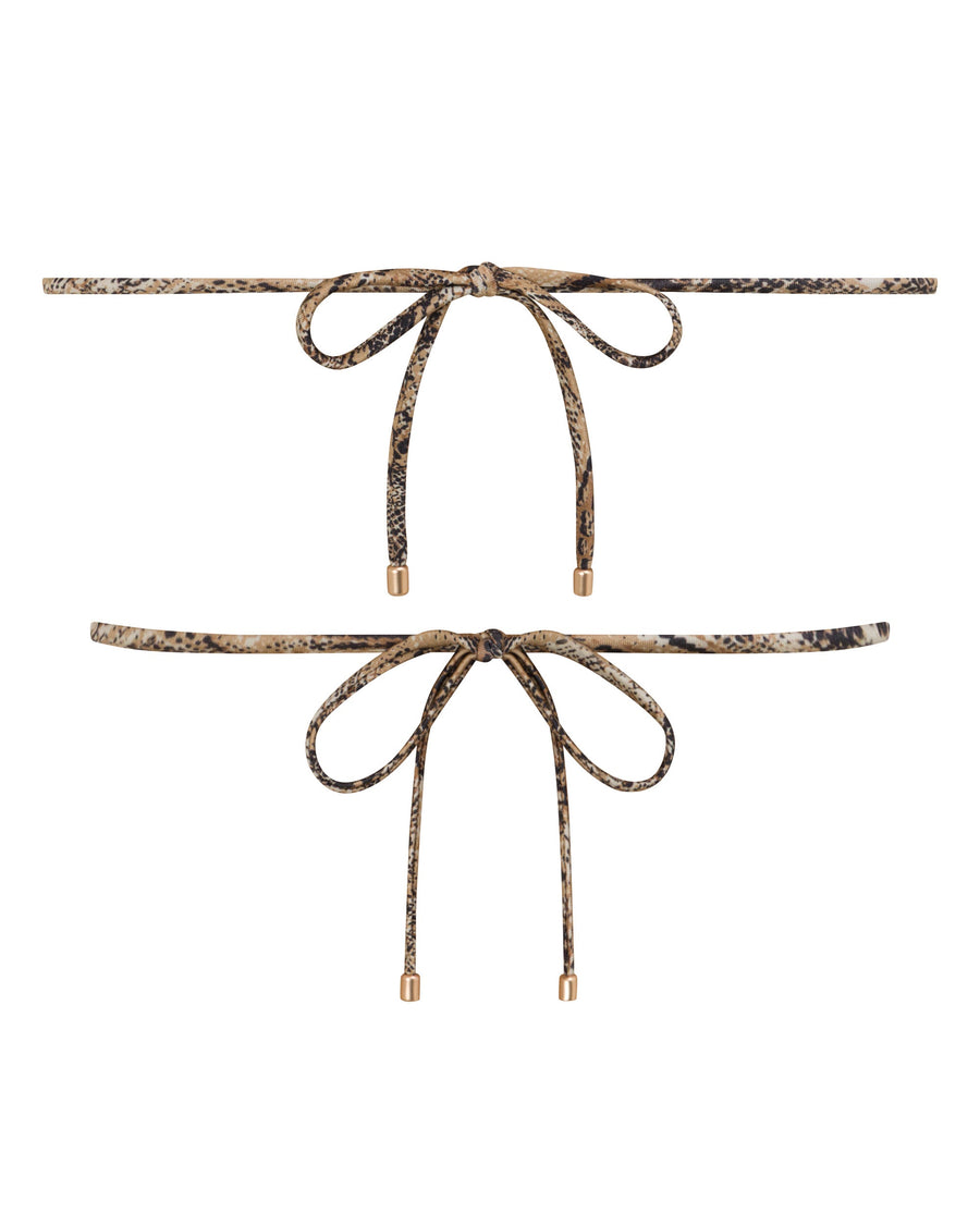 Chloe Viper Print String Bikini Top