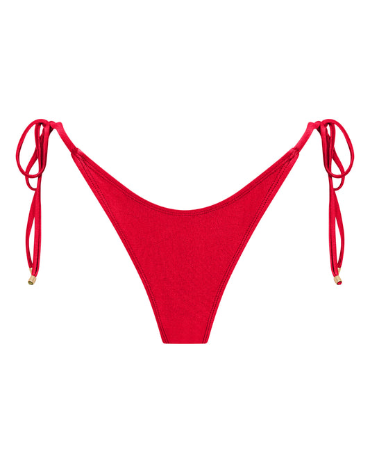 Sophia Cherry Red String Bikini Bottoms