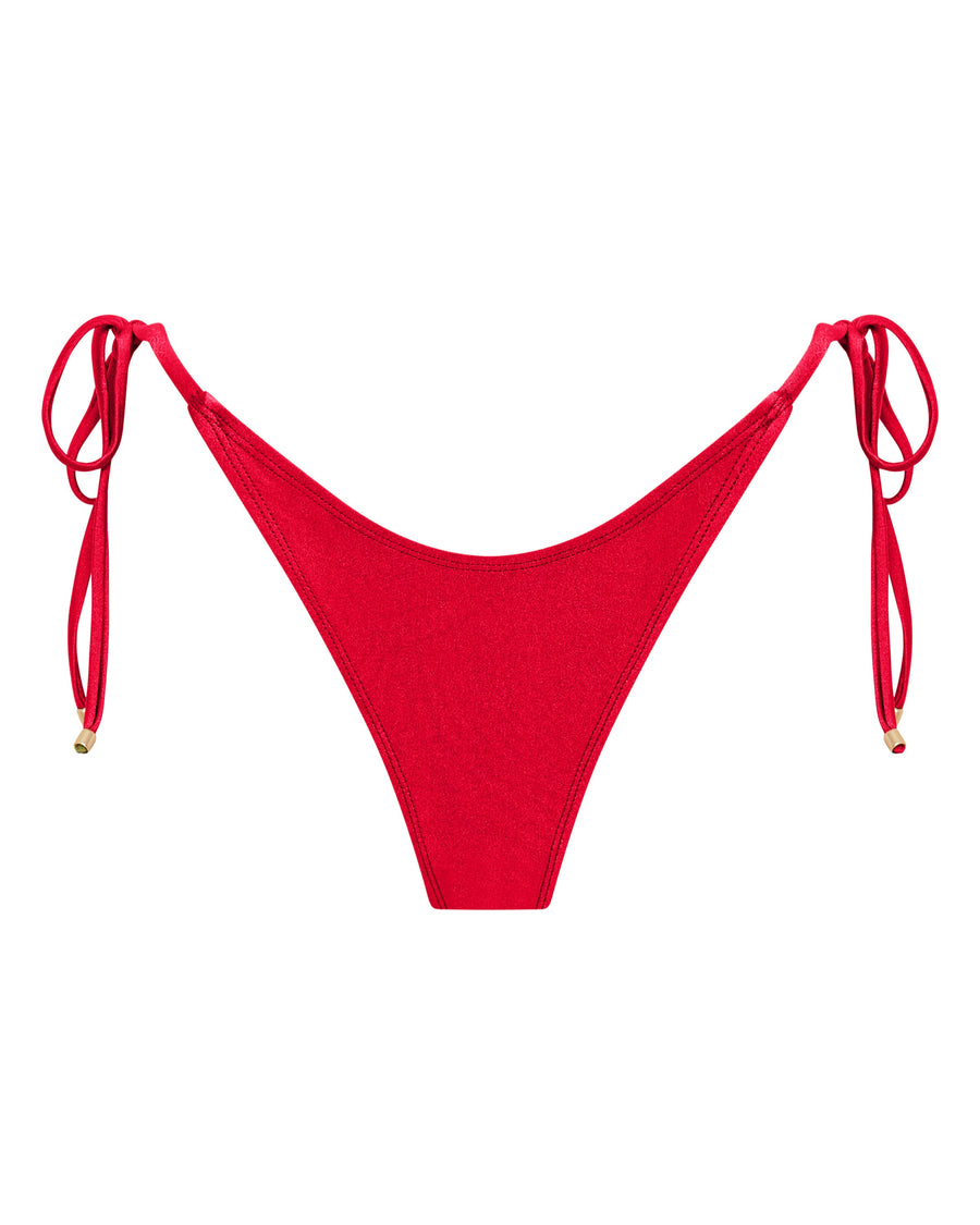 Sophia Cherry Red String Bikini Bottoms
