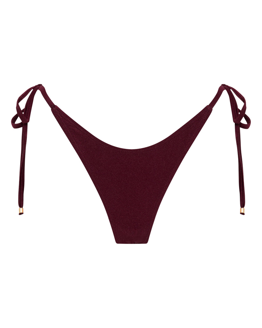 Samantha Merlot String Bikini Bottoms