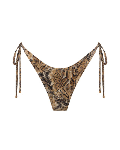 Chloe Viper Print String Bikini Bottoms