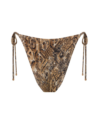 Chloe Viper Print String Bikini Bottoms
