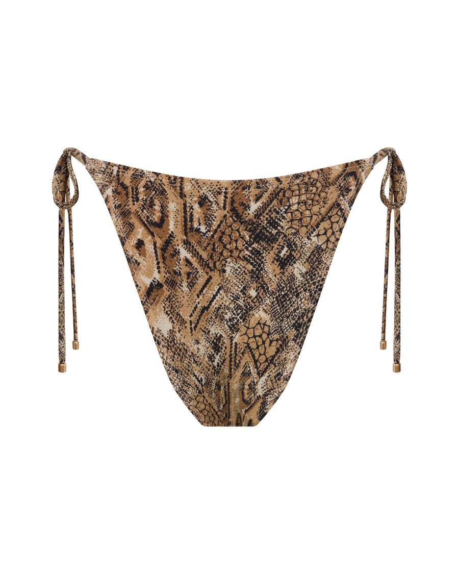 Chloe Viper Print String Bikini Bottoms