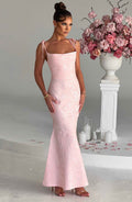 Sophia Blush Maxi Summer Dress