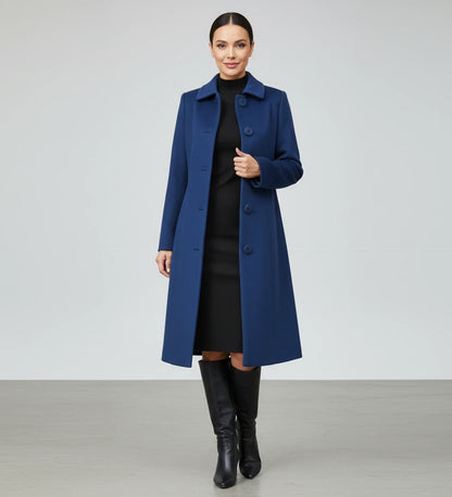 Luvrefashion | Ladies' Winter Trench Coat with Single Breasted Design in Dark Red - image 8