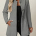 Women's A-Line Jacket with Mandarin Collar - Gray