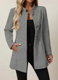 Women's A-Line Jacket with Mandarin Collar
