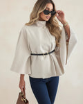 Women's Cape Jacket with Belt