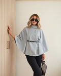 Women's Cape Jacket with Belt