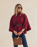 Women's Cape Jacket with Belt