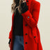 Belted Trench Coat for Women - Red