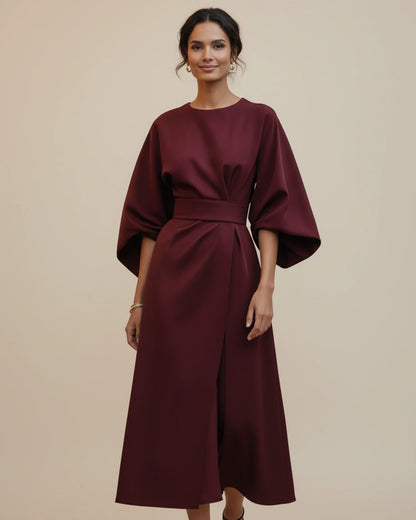 Luvrefashion | Chic Dress with Belt and Lantern Sleeves in Black - image 19