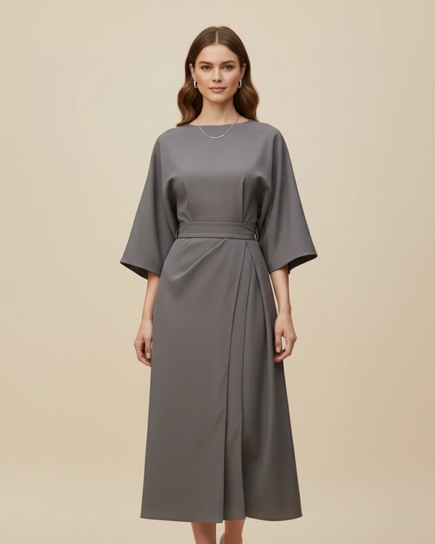 Luvrefashion | Chic Dress with Belt and Lantern Sleeves in Black - image 13