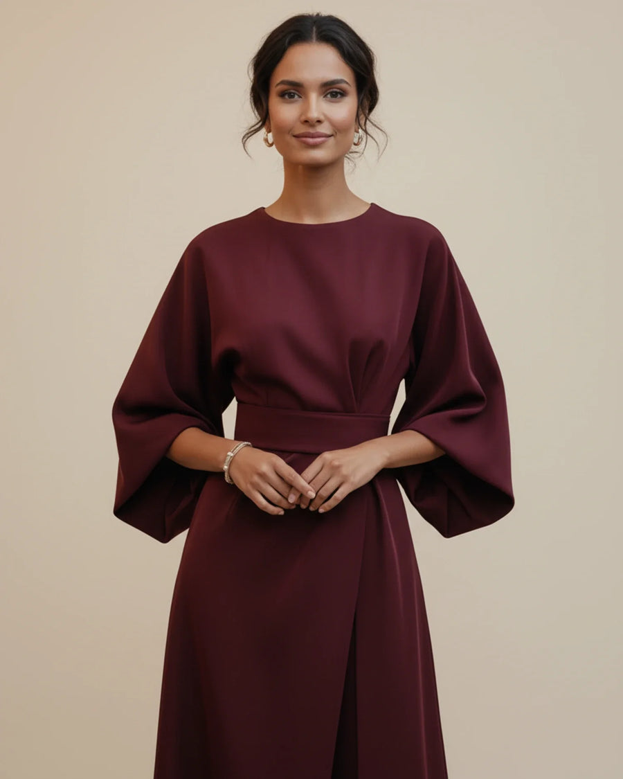 Luvrefashion | Chic Dress with Belt and Lantern Sleeves in Black - image 20