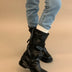 Mid-Calf Buckle Boots for Women - Black