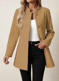 Women's Business Casual Blazer with Stand Collar