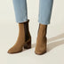 Ladies' Block Heel Chelsea Ankle Boots - Brown