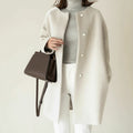 Women's Sleek Collarless Winter Coat