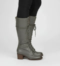 Block Heel Combat Boots for Women