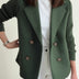 Ladies' Double-Breasted Blazer - Army Green