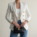 Tailored Double-Breasted Blazer for Women - White