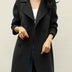 Chic Double-Breasted Coat for Women - Black