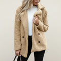 Double-Breasted Teddy Peacoat for Women