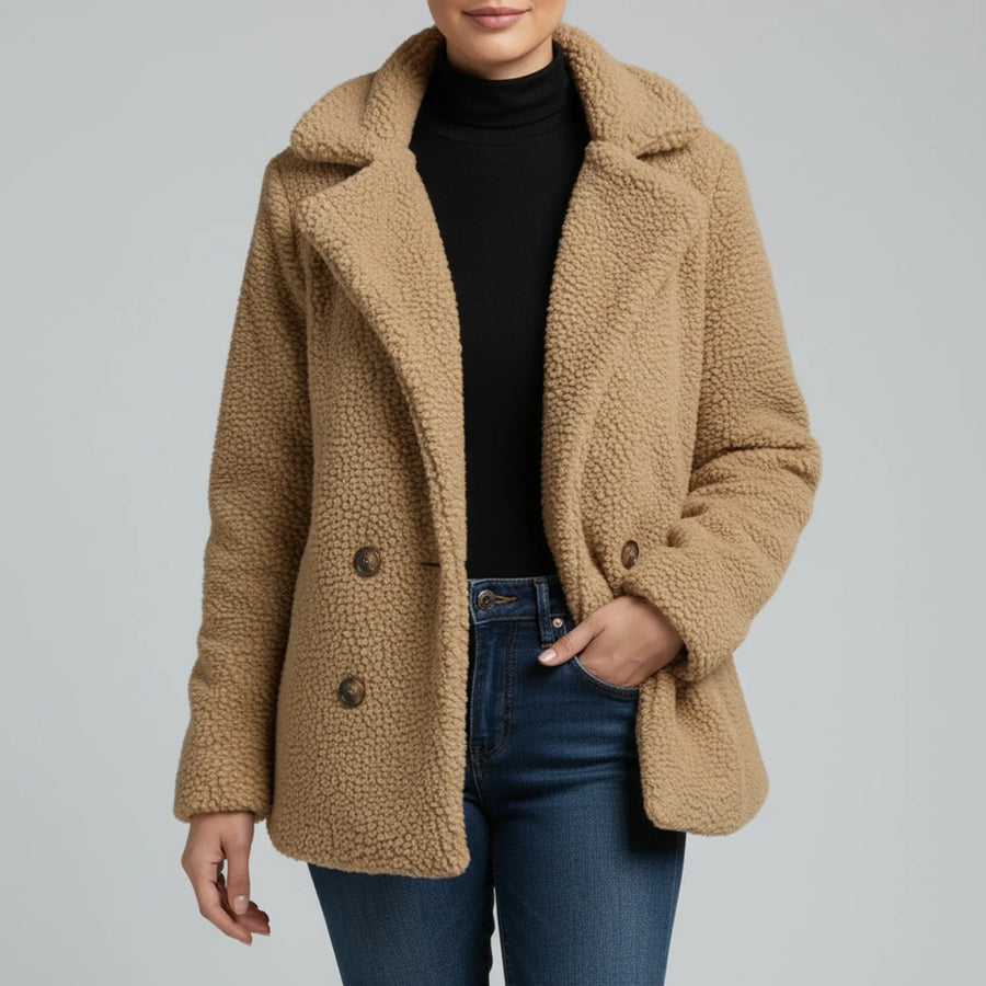 Luvrefashion | Double Breasted Jacket for in Khaki - side view