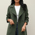 Chic Double-Breasted Coat for Women - Army Green