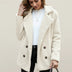 Double-Breasted Teddy Peacoat for Women - Ivory
