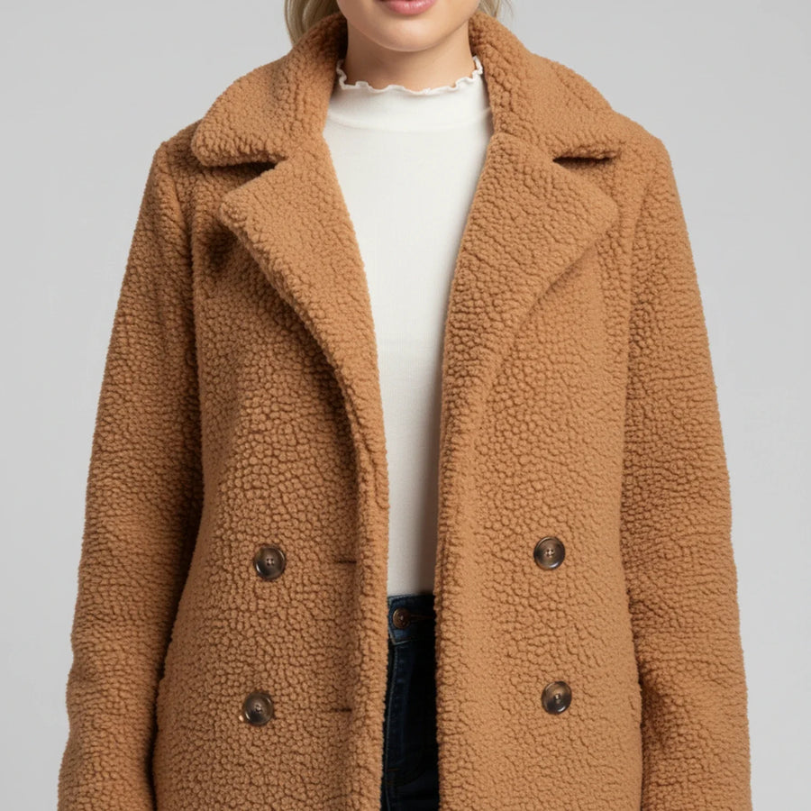 Luvrefashion | Double Breasted Jacket for in Khaki - styled look