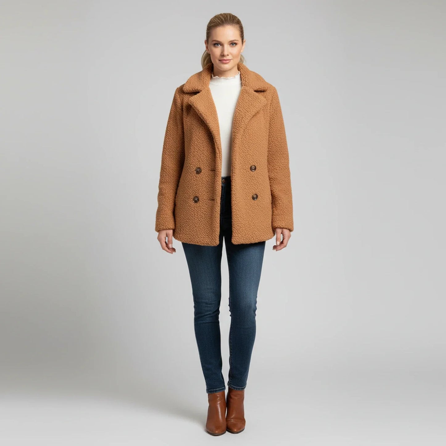 Double Breasted Jacket for in Khaki - image 6