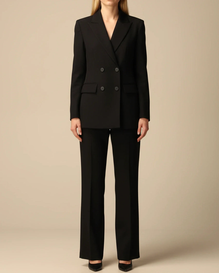 Luvrefashion | Ladies' Elegant Double Breasted Trouser Suit in Pink - styled look