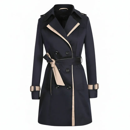Double Breasted Trench Coat for in Black - back view