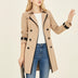 Double-Breasted Trench Coat for Women - Khaki