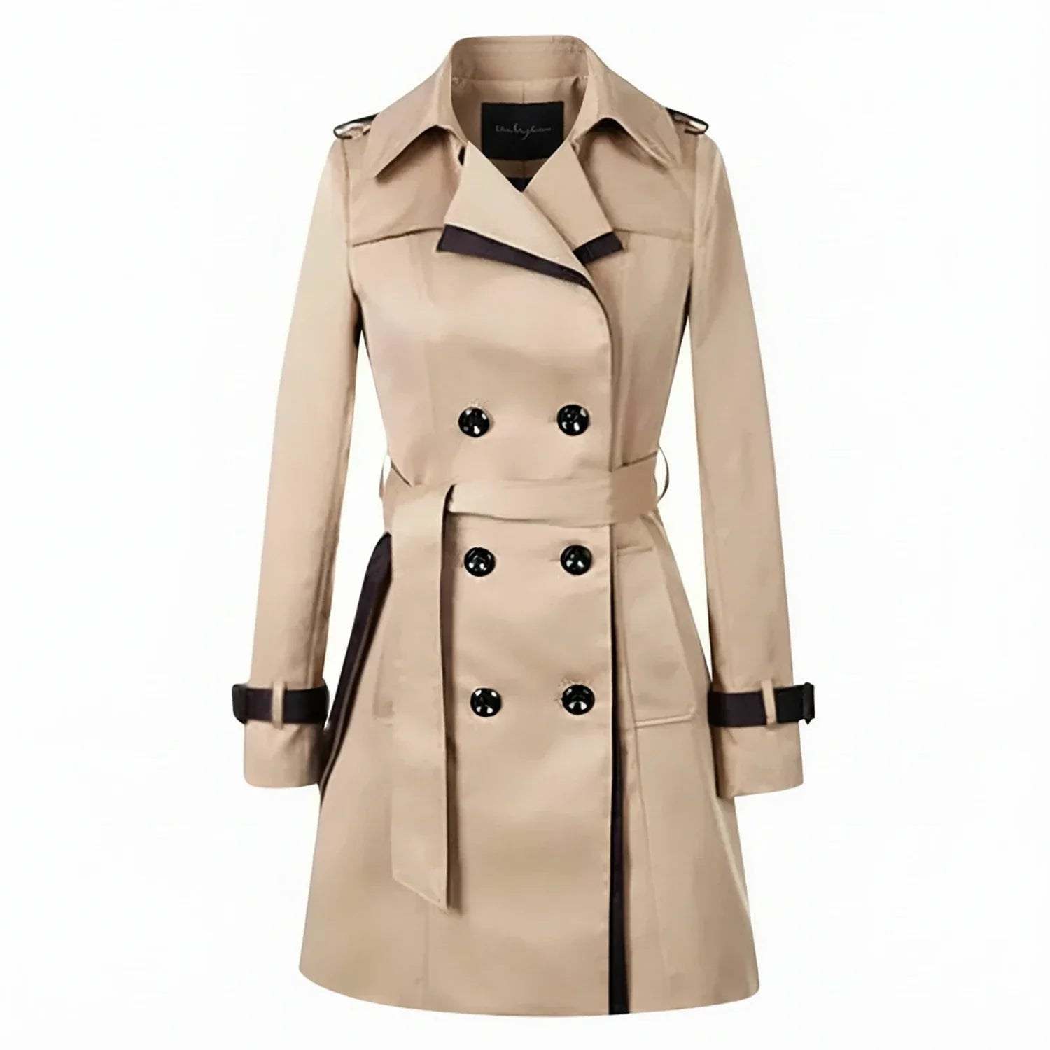 Double Breasted Trench Coat for in Black - styled look