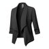 Draped Front Blazer for Women - Black