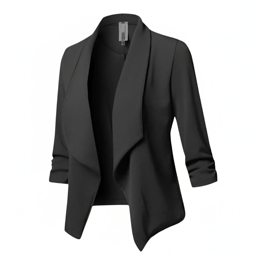 Luvrefashion | Draped Front Blazer for in Pink - styled look